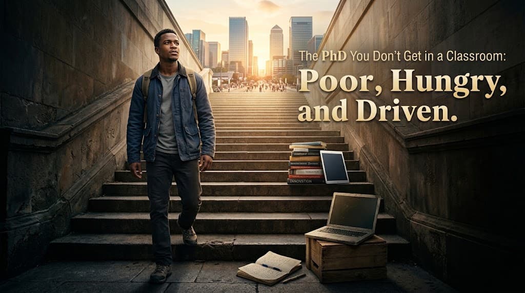 The PhD You Don’t Get in a Classroom: Poor, Hungry, and Driven